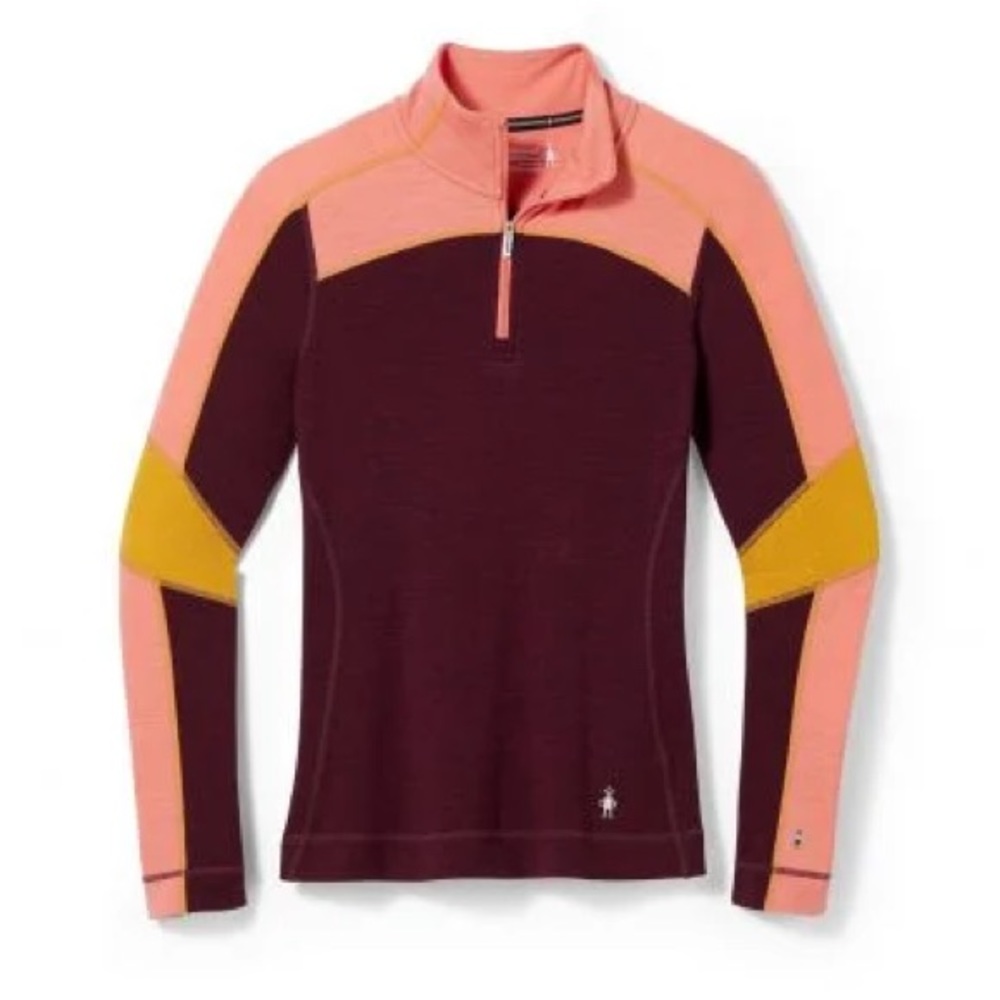 - WOMEN'S SMARTWOOL COLORBLOCK 1/4 ZIP MERINO BASE LAYER